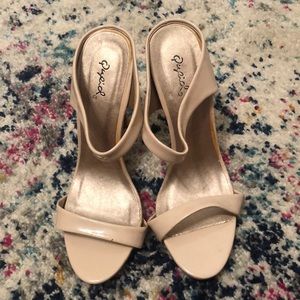 nude heel sandals